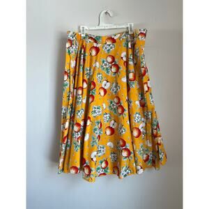 Hell Bunny Somerset Apple Print 50s Style Circle Skirt Rockabilly 2XL